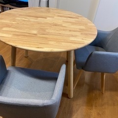 丸テーブル椅子セット