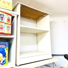 【家具・家電複数購入で割引可】昭和レトロ 棚 シェルフ 2段 家具③