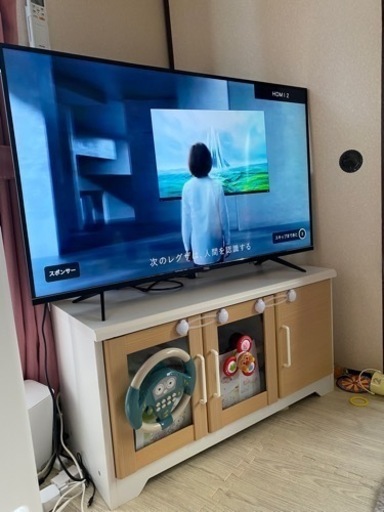 TCL 43k600u 43型薄型液晶テレビ　2019年製　テレビ台セット