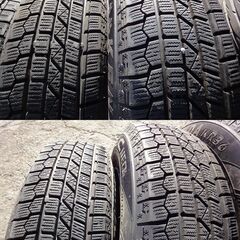 バリ山 スタッドレスタイヤ４本 ジムニーJB23用 純正アルミ付き