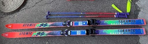 185サイズ スキー(ATOMIC HIGH MEHANIC+TYROLLIA 570)とストック(SALOMON)セット