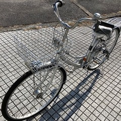 【27インチ自転車】日本製　内装3段変速　LEDオートライト付　前カゴ、サドル新品❗️若林自転車　膳所店　SALE中❗️