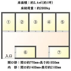 1R 【3.4㎡(約2帖) 国道沿いの屋内にあるレンタルス...