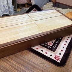 【リサイクルサービス八光】幅106.5cm　無印良品　収納ベッドシングル　ウォールナット　枠のみ リサイクルサービス八光】幅106.5cm 無印良品 収納ベッドシングル