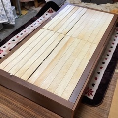 【リサイクルサービス八光】幅106.5cm　無印良品　収納ベッドシングル　ウォールナット　枠のみ リサイクルサービス八光】幅106.5cm 無印良品 収納ベッドシングル