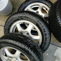 バリ山、イボ付22年式オールシーズンタイヤ155/65/13インチ