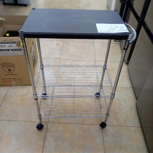 ★ジモティ割あり★  ラック シルバー＆ブラウン H83×D35×W56 クリーニング済み OJ3108