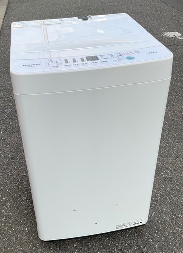 【RKGSE-108】特価！ハイセンス/4.5kg/全自動洗濯機/HW-E4503/中古/2020年製/当社より近隣地域無料配達