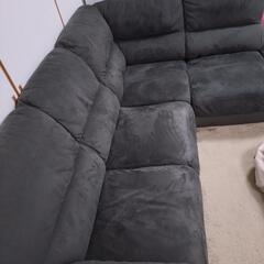 ニトリ　大型ソファ　グレー