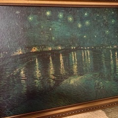 ゴッホ ローヌ川の星月夜 立体複製名画 額付き 壁掛け 有名画家...