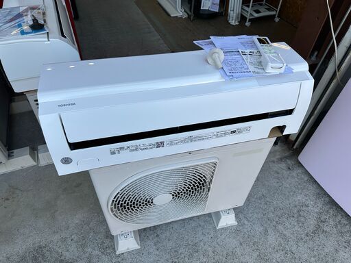 【動作保証あり】TOSHIBA 東芝 2021年 2.2kw 6畳用 冷暖房ルームエアコン RAS-H221M ②【管理KR443】