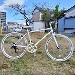 商談中】チェーン・グリップ新品！ 26インチクロスバイク ホワイト  