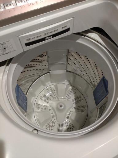 パナソニック 2018年製縦型洗濯機(7キロ)＋山善 キャスター付き置台