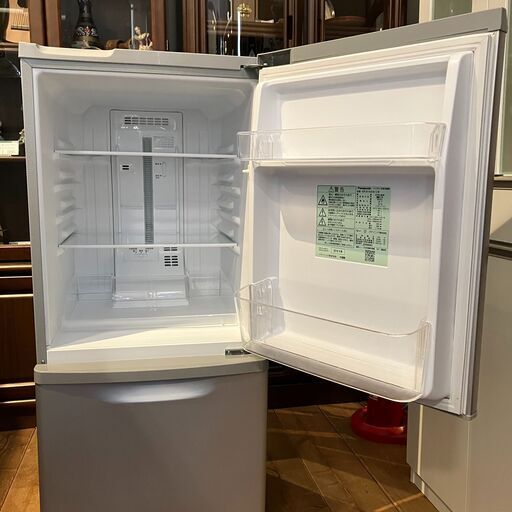 ２ドア冷蔵庫 138L 右開き 2018年製（シルバー）Panasonic NR-B14AW-S