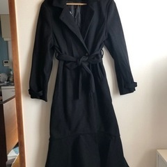 【fifth】ブラック　裾フレアー　ロングコート　F