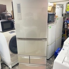 北九州市内配送無料　保証付き　東芝 TOSHIBA GR-E43G-NU [冷蔵庫（427L・右開き） ブライトシャンパン VEGETA(ベジータ)]