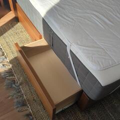 日本ベッド NIHON BED VINCENT ダブルベッド ウォルナット ３月中旬で出品受付終了