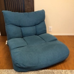 1人用ソファ　座椅子　ブルー