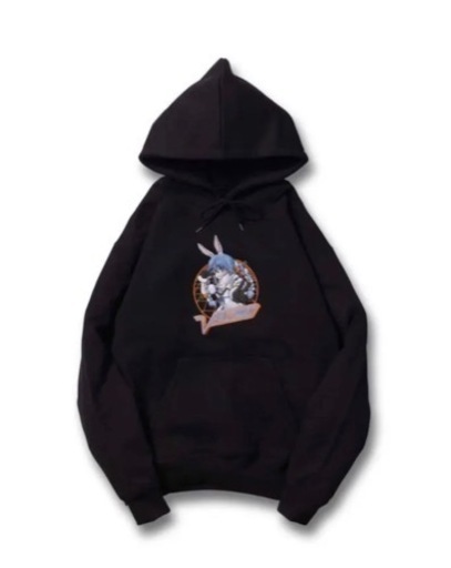 トレーナー　VR × PEKORA HOODIE BLK VAULTROOM 兎田ぺこら