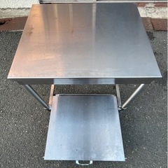 業務用 tanico 作業台 炊飯台付き 幅790×奥行600×高さ750 厨房機材 厨房機器 店舗用品 調理台 直接引き取り可 スライド台 炊飯用 大阪発