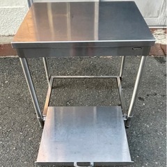 業務用 tanico 作業台 炊飯台付き 幅790×奥行600×高さ750 厨房機材 厨房機器 店舗用品 調理台 直接引き取り可 スライド台 炊飯用 大阪発