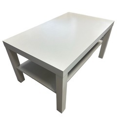 【在庫処分SALE】IKEAローテーブル ホワイト テーブル コ...