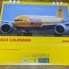 2024DHL卓上カレンダー　飛行機
