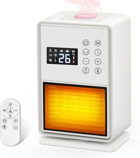 セラミックヒーター 【レーダーセンサー·8H加湿】 電気ファンヒーター  新品未使用
