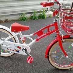 【ネット決済】子ども　自転車　18インチ　ハローキティ　キッズ