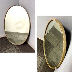 ファッションミラー　壁掛け鏡　レトロ　vintage　antiq...