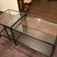 IKEA ヴィットショー　ネストテーブル　サイドガラステーブル　イケア