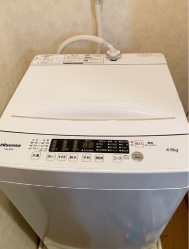2022年製 ハイセンス全自動電気洗濯機4.5キロ