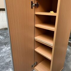 IKEA ミラー付扉　玄関先用　下駄箱　可動式 7段 シューズボ...