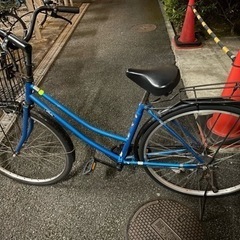 自転車　27インチ　青