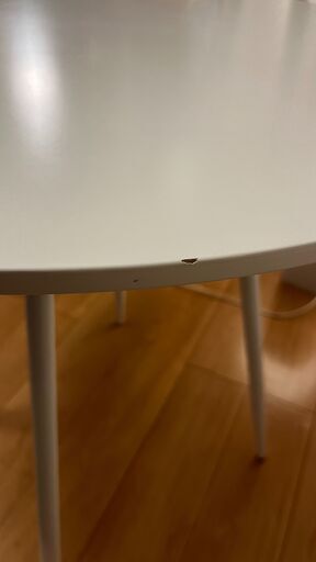 LOWYA 丸テーブル 75cm LOWYA ホワイト円形ダイニングテーブル LOWYA