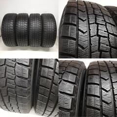 ＜スタッドレスタイヤ・ホイール 4本＞ 195/65R15 ダンロップ 15x6J アイシス 純正 5H -114.3