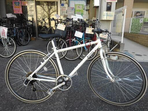 ！中古自転車２８５７　クロスバイク　ルノー　７００×２８C　６段ギヤ　アルミフレーム　ワイヤー錠　ライトは付属していません　フレームサイズ４５０㎜　身長１６５㎝から