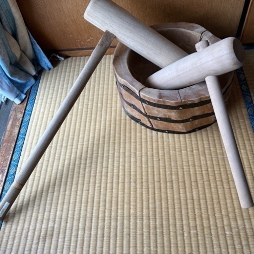 餅つき　ウス　杵