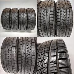 ＜スタッドレスタイヤ & ホイール 4本＞ 175/65R14 2018年製    14x5.5J Weds JOKER 4H -100 フィット キューブ マーチ