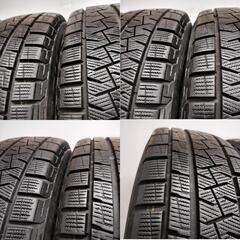 ＜スタッドレスタイヤ & ホイール 4本＞ 175/65R14 2018年製    14x5.5J Weds JOKER 4H -100 フィット キューブ マーチ