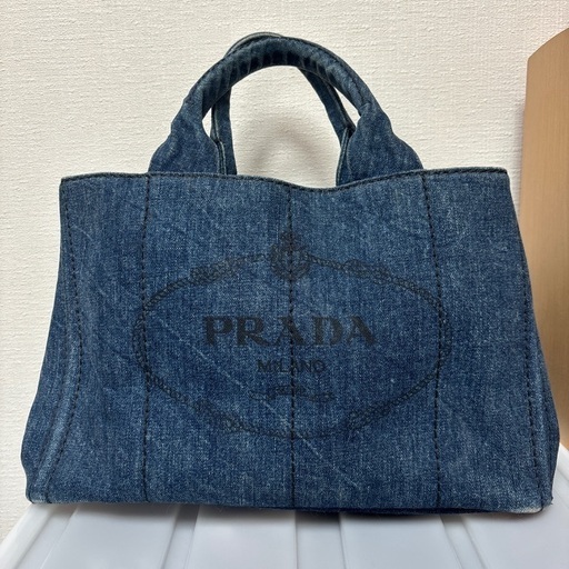 PRADA プラダ ハンドバック カナパ デニム生地