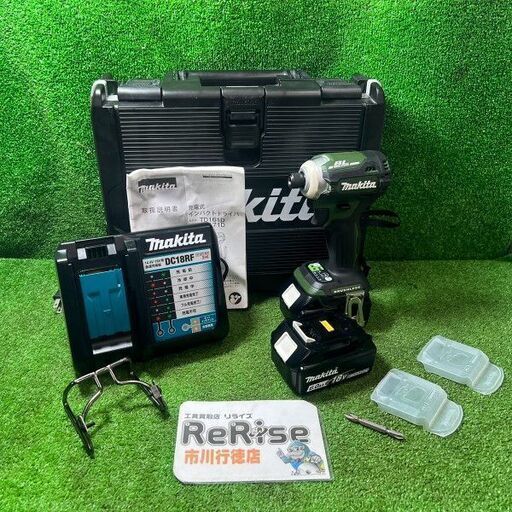 マキタ TD171DGXAG 充電式インパクトドライバー バッテリー2個付き【市川行徳店】【店頭取引限定】【中古】管理番号：ITD0VZU8FI82