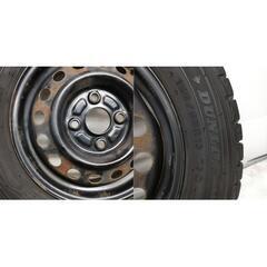 ＜スタッドレスタイヤ & ホイール 4本＞ 155/65R13 ダンロップ 80%　 13x4.00B トヨタ製 4H -100 軽自動車