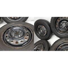 ＜スタッドレスタイヤ & ホイール 4本＞ 155/65R13 ダンロップ 80%　 13x4.00B トヨタ製 4H -100 軽自動車