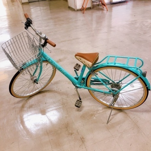 【美品】自転車 26インチ RUKARZE CITY グリーン 屋内保管品 ママチャリ