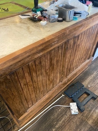 最終お値引き！家具屋さんの受付台だったもの、アンティーク