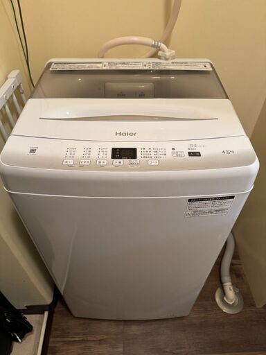 洗濯機（Haier JW-U45EA）　製造年：2023
