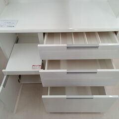☆ジモティ割あり☆ NITORI レンジボード ホワイト W100×D42×H200 
