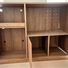 キッチンカウンター　ブラウン