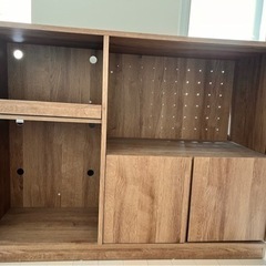 キッチンカウンター　ブラウン